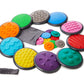 Gonge Tactile Sensory Discs - Set Of 20 Textured Stepping Discs, Sensory Exploration, Cognitive Development - Includes Blindfold - Ages 1+, Vibrant