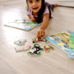 Melissa & Doug Wooden Peg Puzzle 4-Pack For Toddler And Preschool Boys And Girls - Vehicles, Farm, Safari, Pets