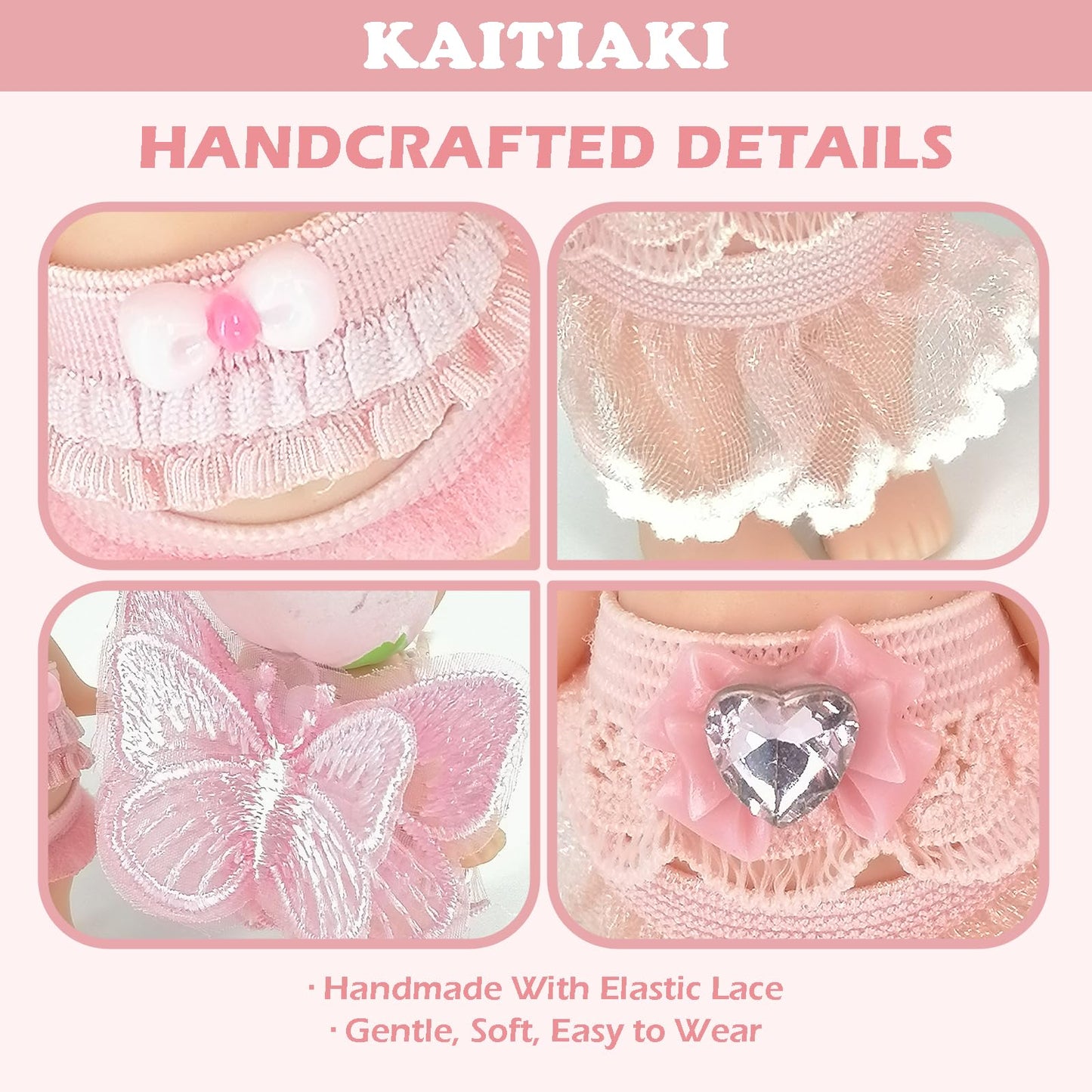 4 Sets Doll Clothes for Sonny Angel  fit for 3 Inch Collectible Dolls for mature-themed Collectors  Includes Tops and Skirts for Display and Decoration (Cherry Blossom Angel Style)