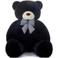 IKASA Giant Teddy Bear Plush Toy, 47" Black Jumbo Soft Stuffed Animal, Model 6636633, Perfect Gift for Kids and Girlfriends
