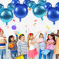 Mikimiqi 4 Pcs Mouse Head Foil Balloons, 24'' Mouse Mylar Balloon For Birthday Party Decorations Jumbo Mouse Head Aluminum Foil Balloons Party Favors Supplies (Blue)