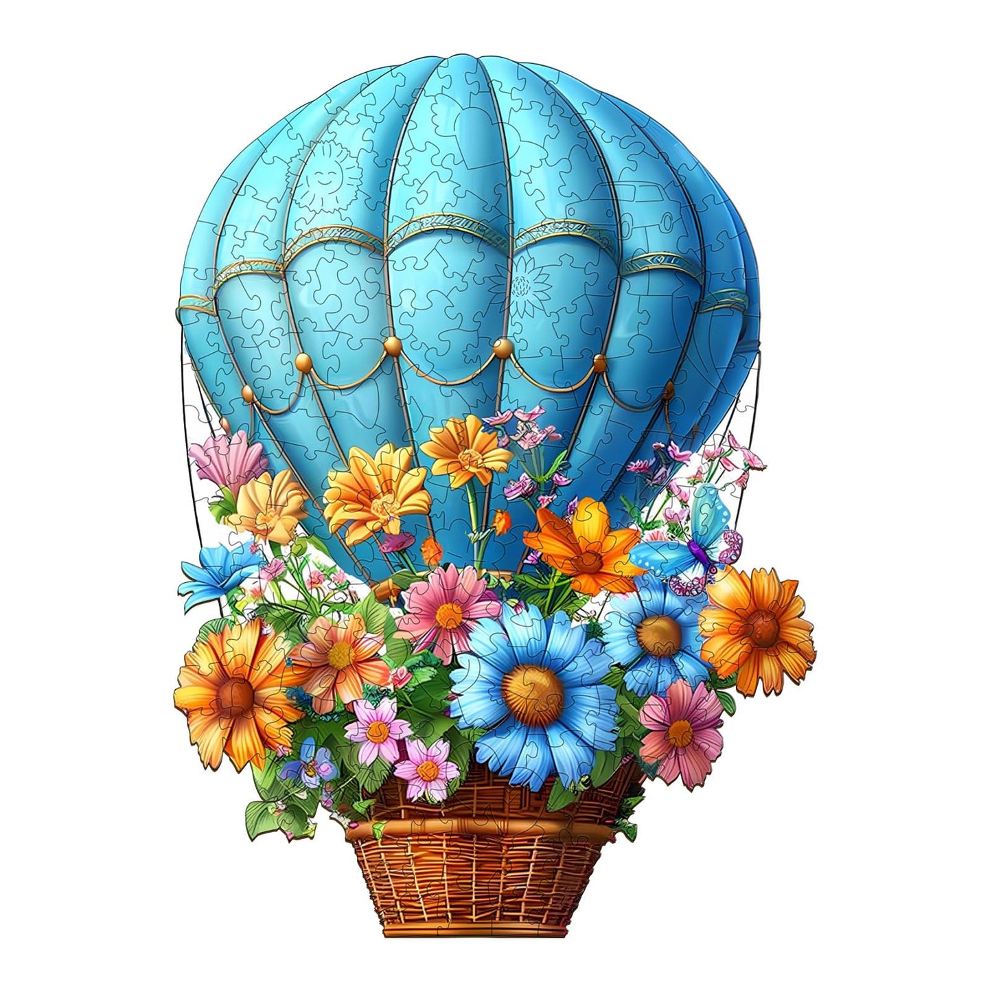 Valentines Day Gifts-Wooden Puzzles for mature-themeds  Wooden Jigsaw Puzzles for mature-themeds  Flying Flowers Unique Shaped Wood Puzzles mature-themed  Creative Birthday Gifts for Friends Family Game (12.8 * 9.3in 200pcs)