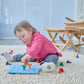 Edxeducation Geo Pegs And Peg Board Set - 36 Pegs In 3 Shapes And 6 Colors + 3 Laces - Ages 18M+ - Homeschool Supplies For Presc
