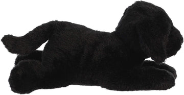 Aurora® Black Labrador Stuffed Animal - 12 Inches, Polyester, Adorable Flopsie™ - Playful Ease - Model 31599