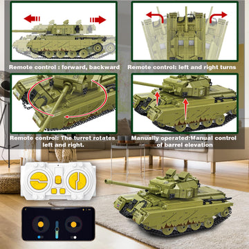 Military Rc Tank Building Toys -983 Pcs Ww2 Army Military Toys Building Blocks For Adults, World Of Tanks Building Set For Sons