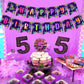 Cheereveal Rainbow Cheetah Happy Birthday Banner - Leopard Print Birthday Bunting Garland Decorations for Boys Girls, Jungle Saf