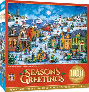 Masterpieces 1000 Piece Christmas Jigsaw Puzzle - Harbor Side Carolers - 19.25''X26.75''