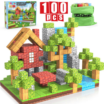 Wanplay 100Pcs Magnetic Blocks, 1 Inch Building Blocks For Kids, Setm Sensory Toys For Toddlers, Building Blocks Cubes, Birthday Gift Toys For Boys And Girls Aged 3-12 Creative Construction Toys