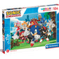 Clementoni - 27159 - Supercolor Puzzle Sonic - 104 Pieces - Jigsaw Puzzle For Kids Age 6 - Made In Italy
