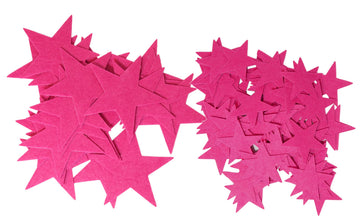 Playfully Ever After 1.5 and 3 inch Combo Size Felt Star Stickers 46pc (Pink)