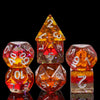 HDdais DND Dice Set, 7PCS Polyhedral Dice Set Filled with Colorful Foil for Dungeons and Dragons, D&D Dice for Role Playing Game