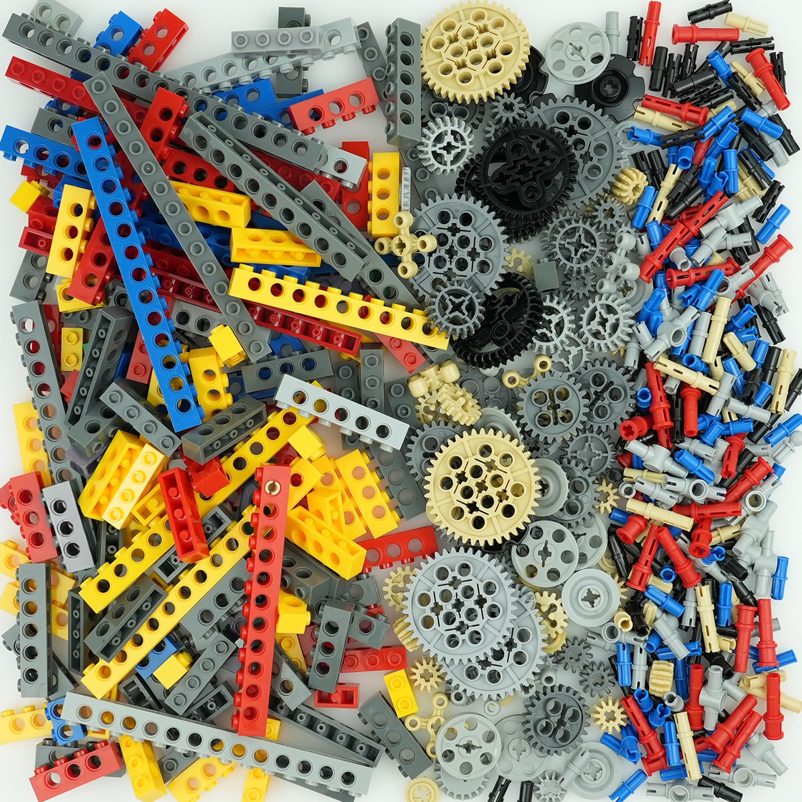 Pamvava Technical Parts Building Blocks Sets, Beams Pins Gears Random Bricks Bulk Pieces Accessories,EV3 Replacement Compatible 