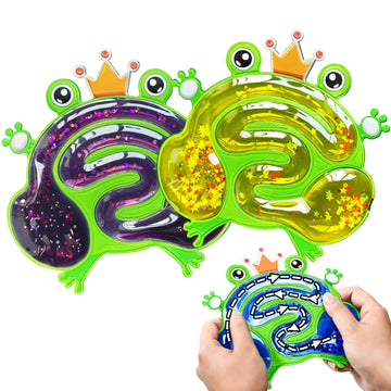 2Pcs Sensory Fidget Toys For Kids, Squishy Glitter Leap Frog Toys For Toddlers, Autism Sensory Products Travel Toys For Boy Age