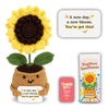 Thegifty Emotional Support Crochet Sunflower Doll - Handmade Encouragement Gift For Women, Friends, Students, Coworkers - Positi