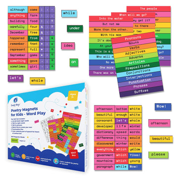 1047 Pcs Poetry Magnets For Kids - Magnetic Sight Words, Refrigerator Fridge Magnets For Kids, Word Magnets For Fridge, Sentence Building, Sentence Magnets To Write Poems, Stories - Simply Magic