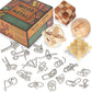 Brain Teasers Metal Puzzles For Kids & Adult 22Pack, Mind, Logic And Iq Game Test Toy For Teens, Disentanglement 3D Coil Cast Wire Chain Intelligence Toy For Party & Office, Puzzle Travel Games(Hard)