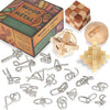 Brain Teasers Metal Puzzles for Kids & mature-themed 22Pack  Mind  Logic and IQ Game Test Toy for Teens  Disentanglement 3D Coil Cast Wire Chain Intelligence Toy for Party & Office  Puzzle Travel Games(Hard)