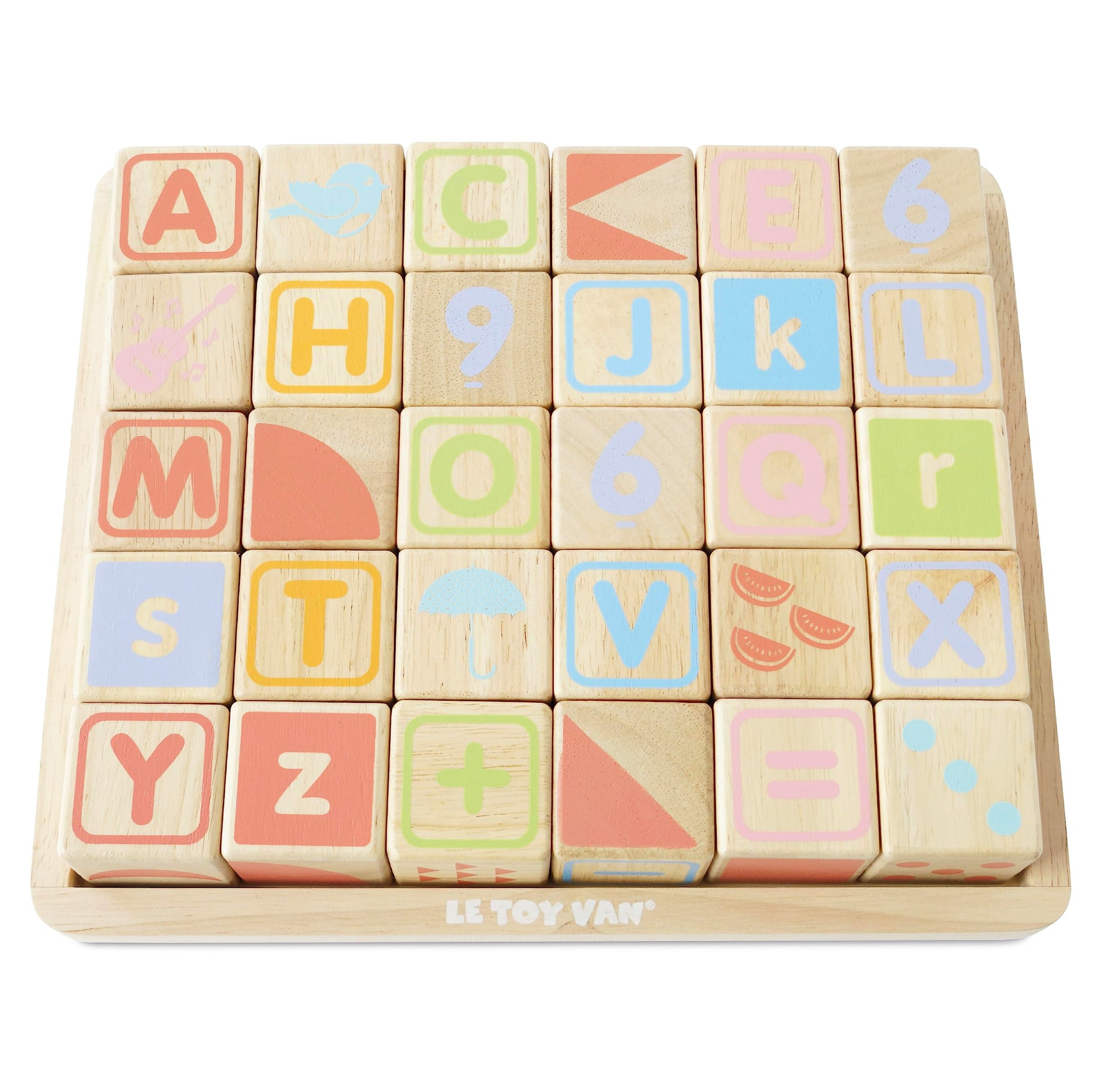 Le Toy Van - Petilou Wooden Educational Abc Wooden Blocks | Educational Wood Toys For Toddlers And Babies | Suitable For A Boy O