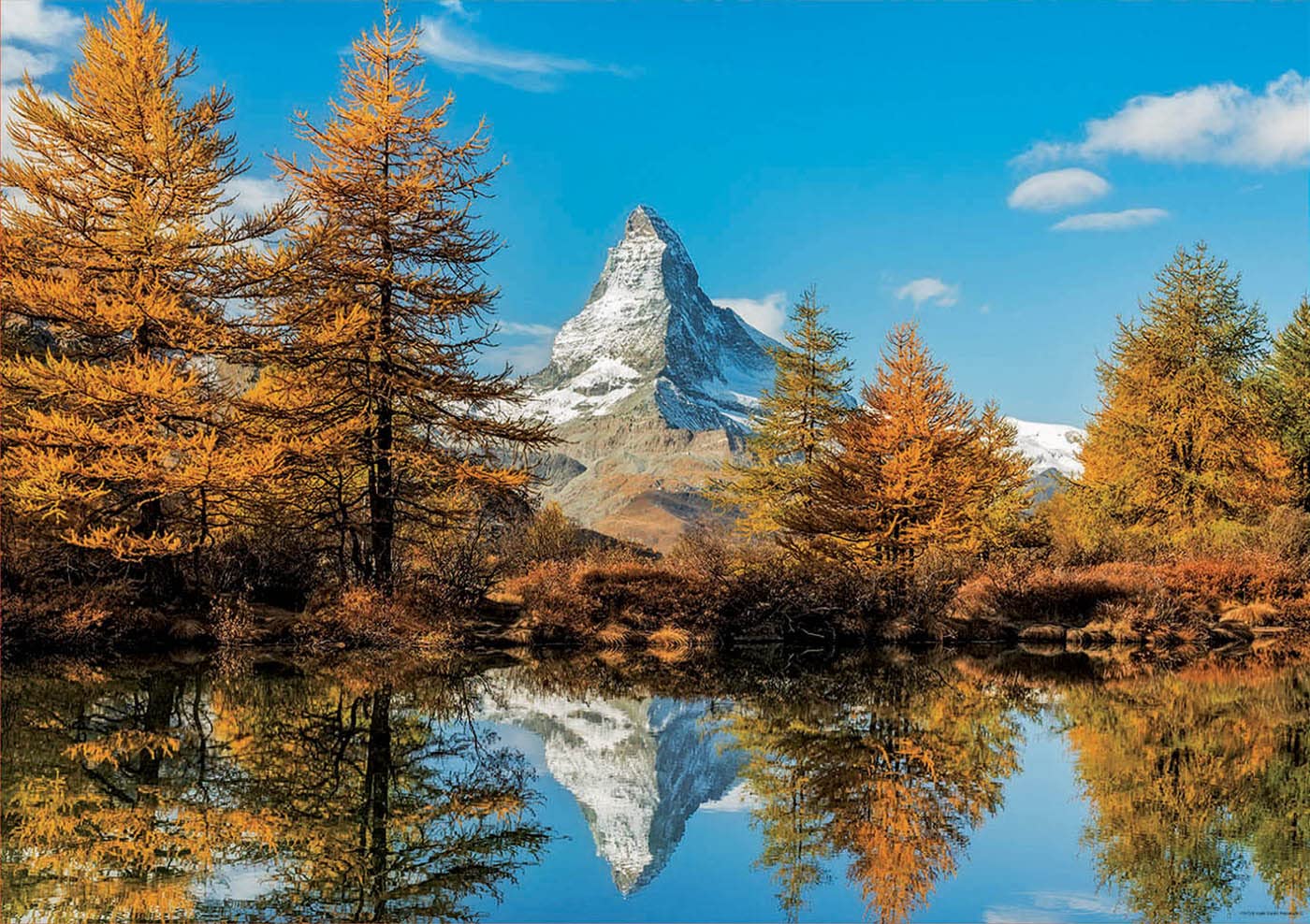 Educa 1000 Piece Jigsaw Puzzle - Matterhorn Mountain in Autumn, Cardboard, Multicolor, Model 17973, Ages 14+