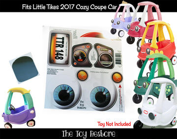 The Toy Restore Replacement Stickers Fits Little Tikes 2017 Cozy Coupe Ride-On Car Blue Eyes Boy