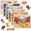 Synarry Wooden Dinosaur Puzzles For Kids Ages 4-6, 6 Packs 60 Pcs Jigsaw Puzzles Educational Toys Gifts For Children Ages 4-8, Kids Puzzles For 4+ Year Olds Boys Girls, Wood Puzzles Ages 3 4 5 6 7 8