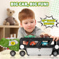 Dinosaur Toys for Kids 3-5, 5-7, Dinosaur Transport Carrier Truck with 10 Mini Car, Dinosaur T-Rex Cars Track Set for Toddlers 3
