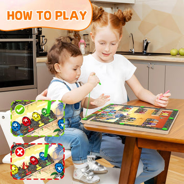 Magnetic Alphabet Maze, Montessori Toys For 3 4 5 Years Old, Alphabet Puzzle Toddler Toys, Magnetic Color And Letter Maze, Presc