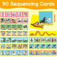Hughush Sequencing Cards,Sequence Board Game For Kids,Story Storytelling,Speech Therapy Toys Materials For Autism,Social Skills,