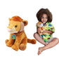 Ecobuddiez - Lion From Deluxebase. 8-Inch Sustainable Plush Animal From Recycled Materials, Eco-Friendly Soft Stuffed Toy, Child