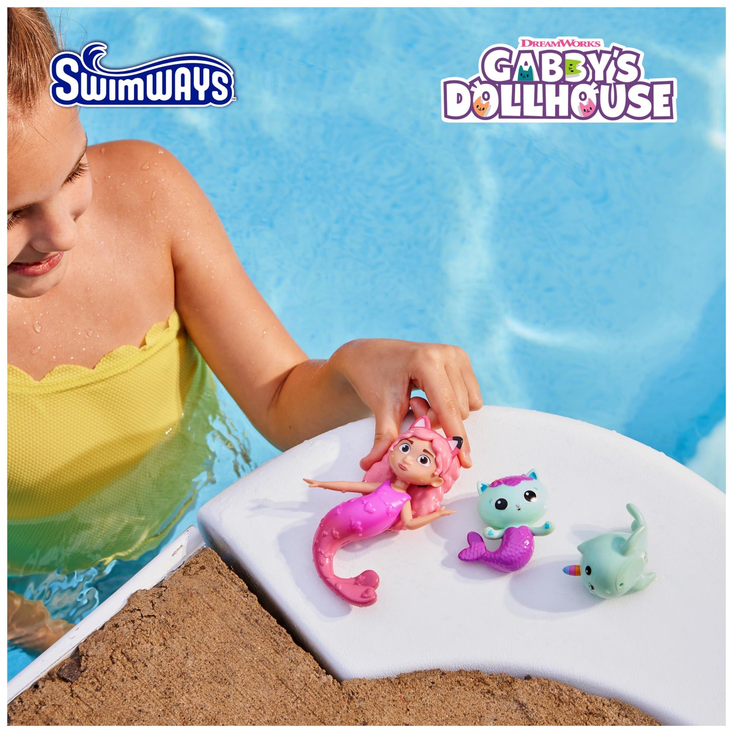 Swimways Gabby'S Dollhouse Dive Characters 3-Pack, Swimming Pool Accessories & Kids Pool Toys, Pool Party Supplies & Water Toys