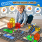 112PCS Magnetic Tiles Road Set - Magnetic Building Tiles with Vibrant Color & Ultra Magnet Strength for Toddlers & Kids Ages 3-8