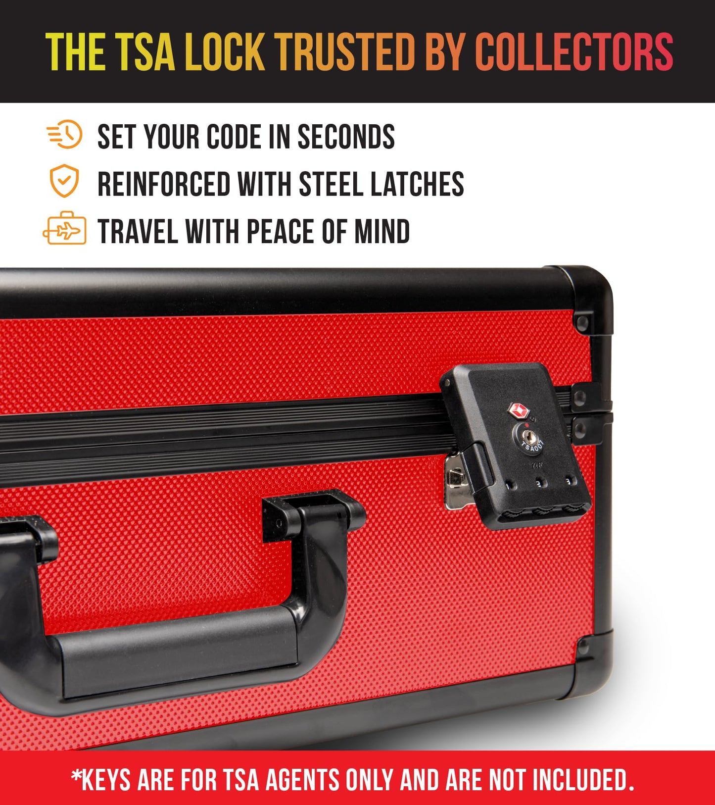 Panopply SLAB protective covering 4 Row Graded Card Storage Box PSA Card Slab Case For Graded cards Holds 160+ Slabs Graded Card Case for PSA Slab Box Graded Card Storage Sports Baseball Card Collector Gifts (RED)