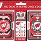Masterpieces Game Day - NCAA Wisconsin Badgers 2-Pack Playing Cards & Dice Pack - Officially Licensed Set for mature-themeds and Family