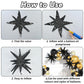 6PCS Star Balloons, 22Inch Large Black Star Balloon Explosion Foil Balloons Cone Spike Balloon for Birthday Graduation Wedding A