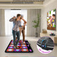 Acelufly Double Dance Mat, Flannel Dance Mat for TV with HD Camera, Dual User Play Mat with Wireless Controller, Non-Slip Dance