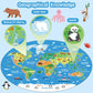 72 Piece World Map Jigsaw Puzzle For Kids 3-5, 4-6 Globe Round Floor Puzzles Geography Educational Birthday Gifts Learning Resou