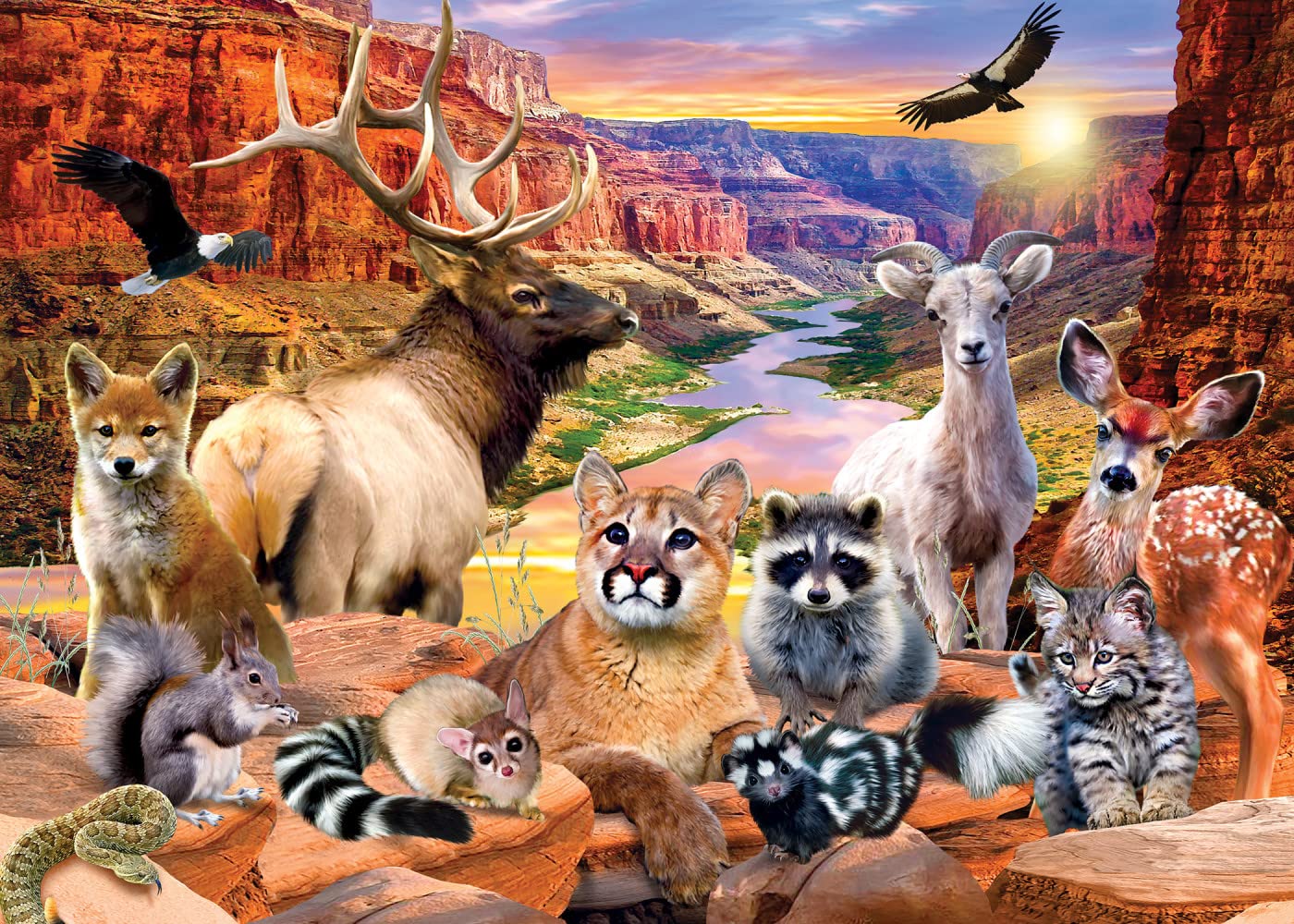 MasterPieces 500 Pieces Jigsaw Puzzle for mature-themeds  Family  Or Youth - Grand Canyon National Park - 15x21