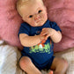 Zero Pam 18 Inch Lifelike Reborn Baby Dolls Boy Bettie Vinyl Full Body with Blonde Hair, Soft Body Realistic Baby Doll Boys Hand