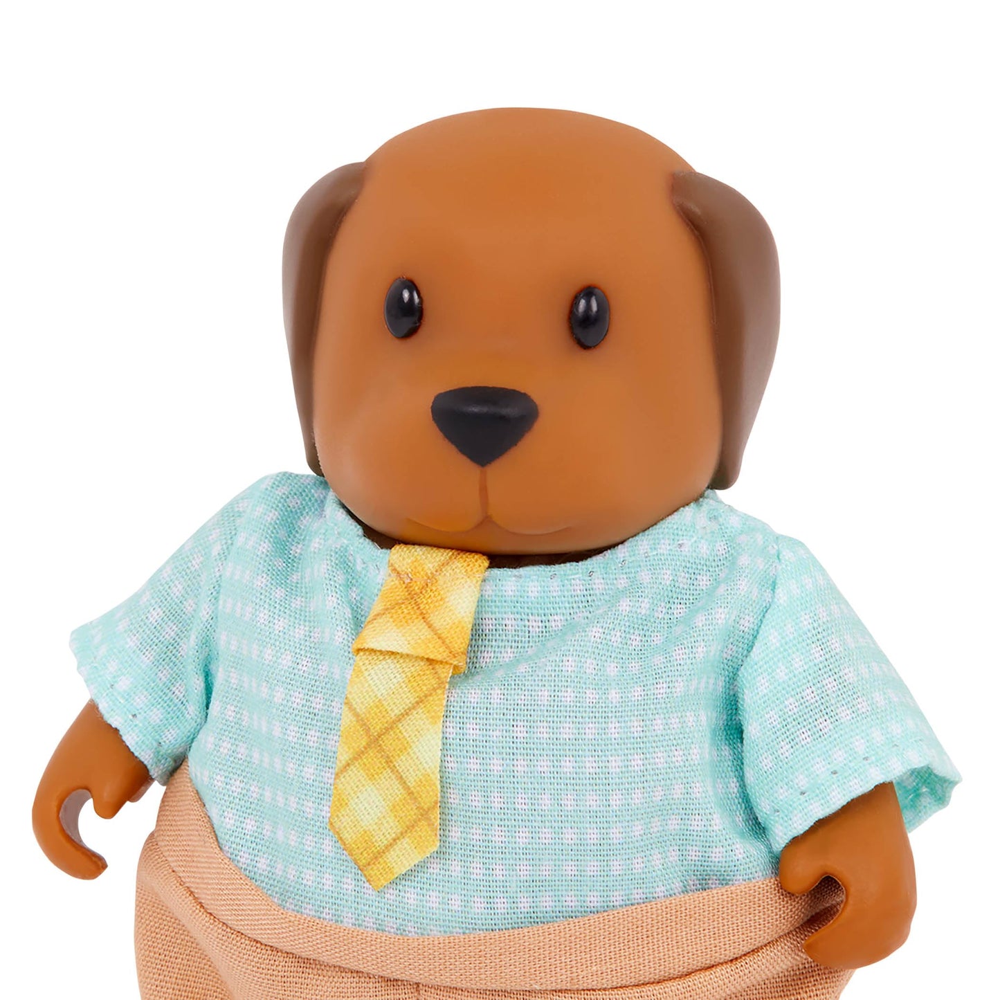 Li'l Woodzeez Chocolate Lab Family Set – 7 Posable Dog Figurines – Easy to Clean – Multicolor – Ages 3+ – Model WZ6836C3Z