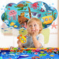 Taika 70 Pcs Ocean Felt Story Board Set, 43x28 inch Interactive Felt Board, Fuzzy Flannel Board, Preschool Storytelling, Classro