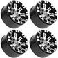 4Pack HIRCQOO Metal 1.9 inch Beadlock Wheel Rims 12 Hex Hubs CNC Machined Compatible with Axial SCX10 90046 SCX10-III Redcat Gen