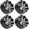 4Pack HIRCQOO Metal 1.9 inch Beadlock Wheel Rims 12 Hex Hubs CNC Machined Compatible with Axial SCX10 90046 SCX10-III Redcat Gen
