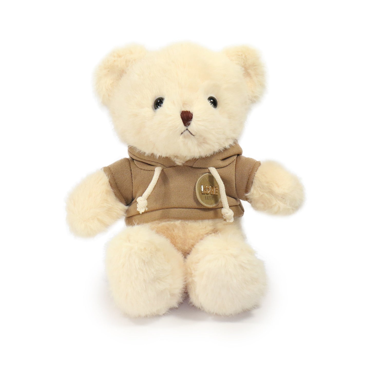 12-inch Fashionable Good Vibes Bear with Brown Hoodie