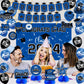 Graduation Decorations Class Of 2024, Congrats Grad Banner, Class Of 2024 Backdrop, Balloons & Hanging Swirl, Honeycomb Party Su
