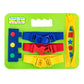 Buckle Toys Mini Busy Board - Montessori Learning Toy For Toddlers Great Kids Airplane Activities - Foam Sensory Board - Develop Fine Motor Skills - Green
