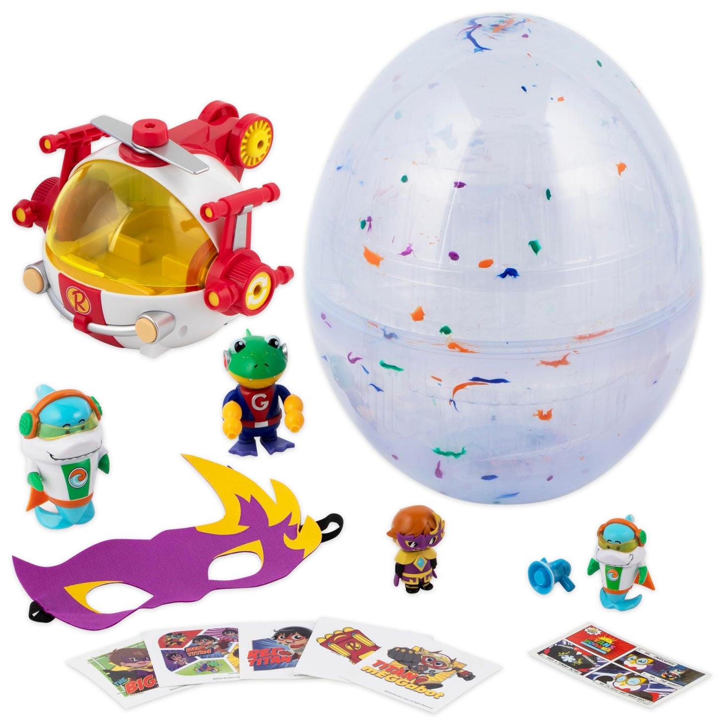 RYAN'S WORLD The Movie Giant Mystery Egg  Discover 12 Exciting Mystery Toys Inside  Official Toys for Boys & Girls 3+  limited availability Blind Box Figures  12Pcs