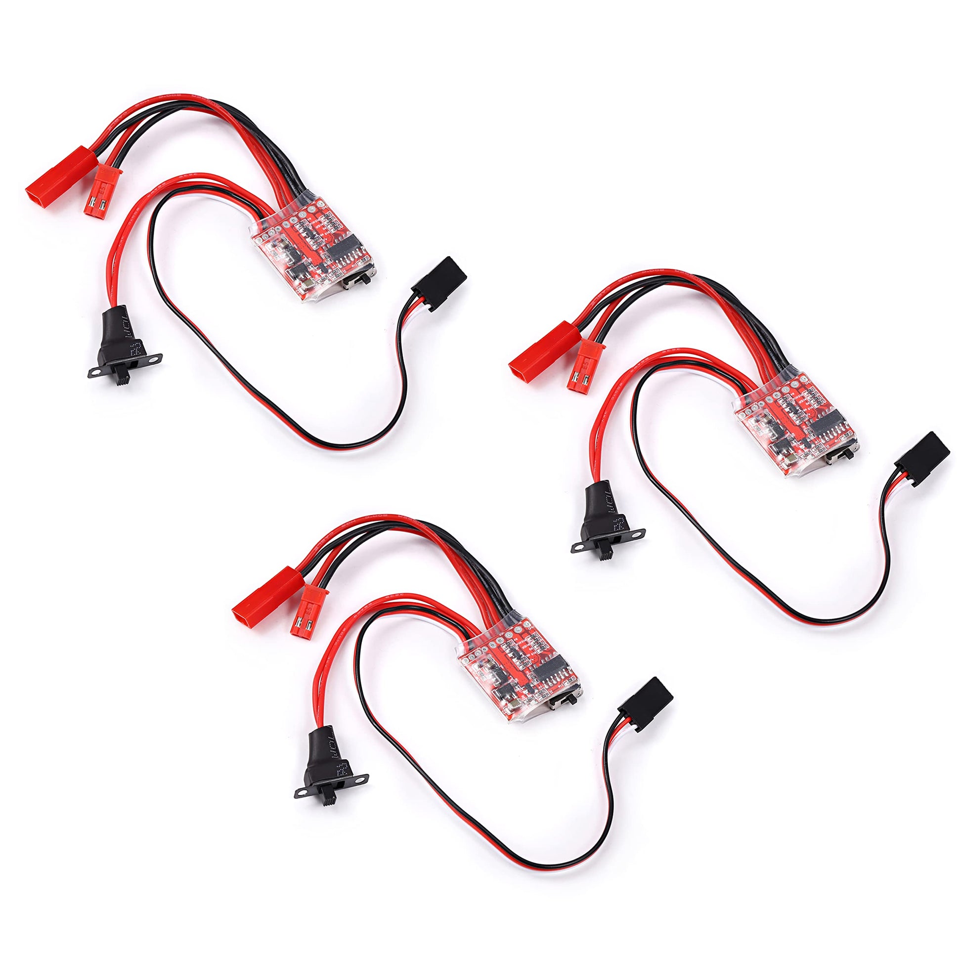 Teyleten Robot Mini 20A ESC Motor Speed RC ESC 2KHz Forward Reverse Brush Brake RC 2S for Controller Boat RC Car Tank (3PCS)