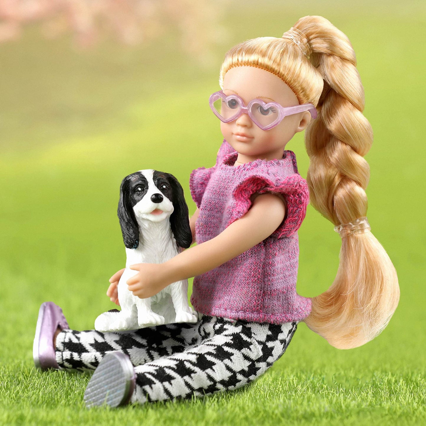 Lori Dolls – Mini Doll & Toy Dog – 6-Inch Doll & Spaniel Pup – Play Set With Outfit, Animal & Accessories – Heather & Nugget – Playset For Kids – 3 Years +