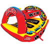 WOW Sports Joker Towable Tube - 1 to 3 Person, Multi-Color, Model 21-1020, Ideal for Boating Fun