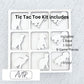 Animal Themed Tic Tac Toe Board Game, 5X5 Inches Unfinished Wood Diy Painting Craft Kit For Kids With Wooden Avtrboutique Cats A